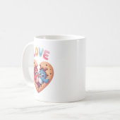 Mug Oiseaux d'amour mignons dans un biscuit en forme d (Devant gauche)