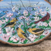 Mug Oiseaux dans le jardin bleu jay jaune finch