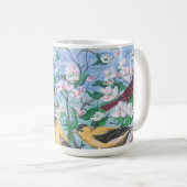 Mug Oiseaux dans le jardin Peint à la main (Devant droit)