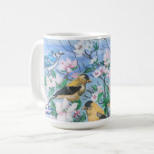 Mug Oiseaux dans le jardin Peint à la main (Devant gauche)
