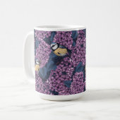 Mug Oiseaux dans le jardin violet lilas (Devant gauche)