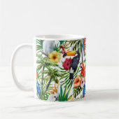 Mug Oiseaux d'aquarelle et motif tropicaux de (Gauche)