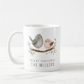 Mug Oiseaux d'aquarelle minimaliste (Gauche)