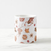Mug Oiseaux d'automne Fleurs et Feuille Aquarelle (Centre)