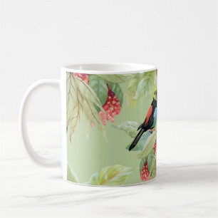 Mug Oiseaux de fleurs d'été : Motif tropical