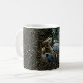 Mug Oiseaux de Héron Bleu Nichent dans les arbres (Devant gauche)