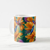 Mug Oiseaux de Humming sur les fleurs d'Orange (Devant gauche)