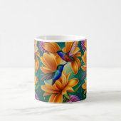 Mug Oiseaux de Humming sur les fleurs d'Orange (Centre)