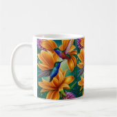 Mug Oiseaux de Humming sur les fleurs d'Orange (Gauche)