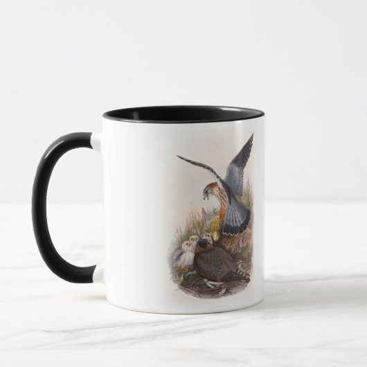 Mug Oiseaux de John Gould de faucon de MERLIN de la (Gauche)
