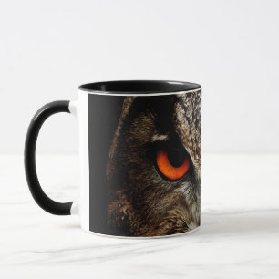 Mug Oiseaux de la Chouette de la moisissure yeux plume