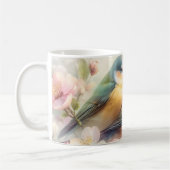 Mug Oiseaux de l'amour doux pastel de printemps Fleurs (Gauche)