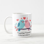 Mug Oiseaux de l'amour ensemble pour toujours Mariage (Gauche)