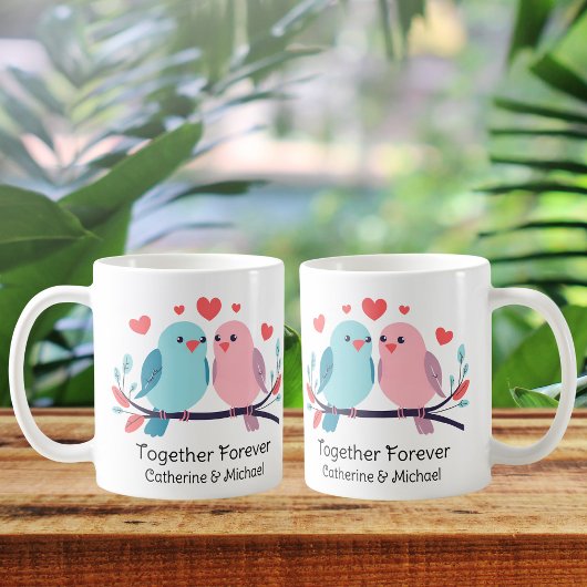 Mug Oiseaux de l'amour ensemble pour toujours Mariage