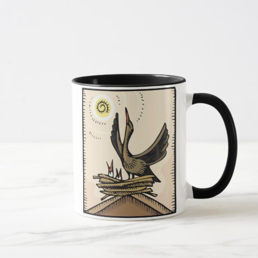 Mug Oiseaux de mère et de bébé (Droite)
