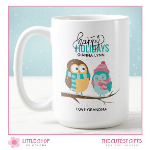Mug Oiseaux de neige d'hiver Personnalisés
