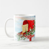 Mug Oiseaux De Noël D'Hiver Et Boîte Rouge (Gauche)