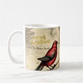 Mug Oiseaux de Noël Vintage Holly Berry (Gauche)