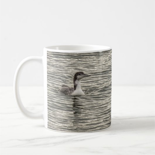 Mug Oiseaux de plongée d'hiver Lacs d'eau Boug de café (Gauche)