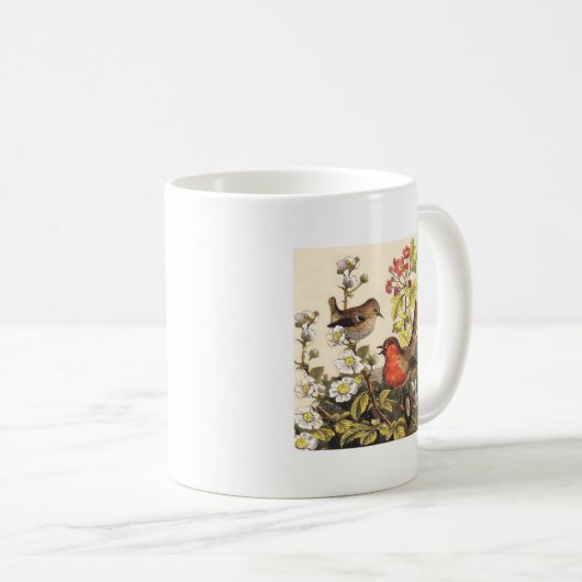 Mug Oiseaux de printemps Robin Oiseaux rouges (Devant droit)