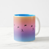 Mug - Oiseaux de rivage au coucher du soleil (Devant droit)