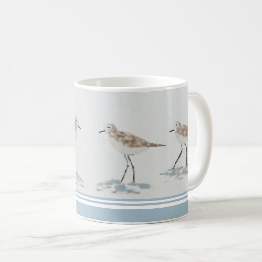 Mug Oiseaux de rivage bleu (Devant droit)