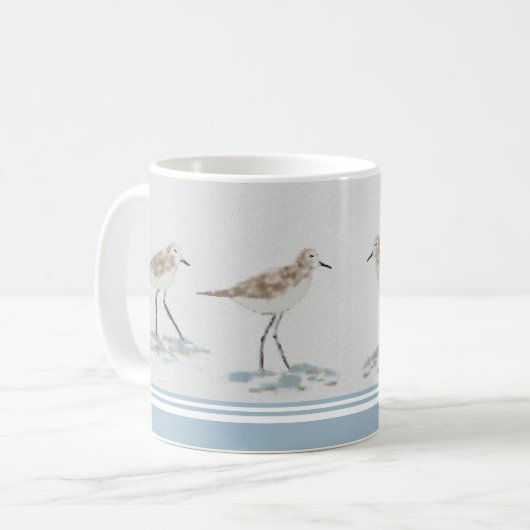 Mug Oiseaux de rivage bleu (Devant gauche)