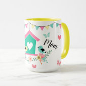 Mug Oiseaux de Whimsical et Birdhouse (Devant droit)