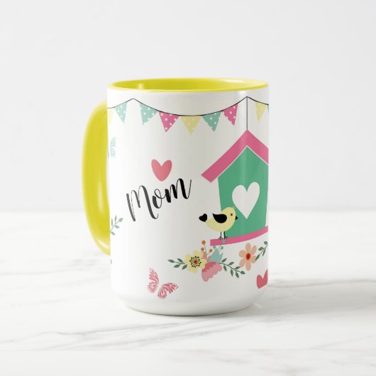Mug Oiseaux de Whimsical et Birdhouse (Devant gauche)