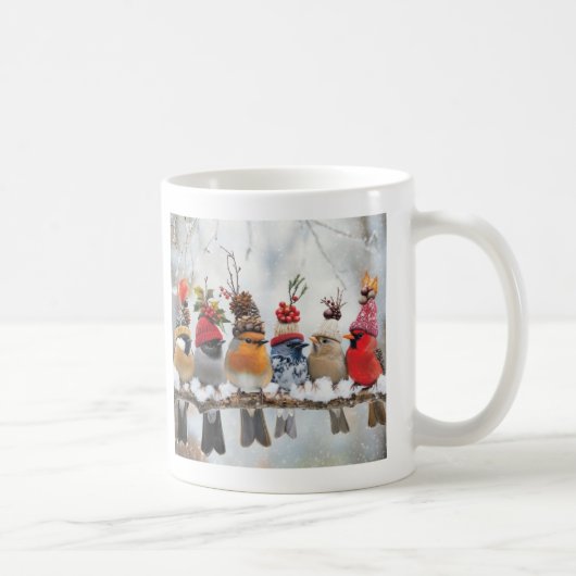 Mug Oiseaux d'hiver, amoureux des oiseaux-mug, cadeaux (Droite)