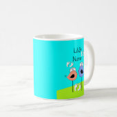 Mug Oiseaux d'infirmière d'infirmière de travail et (Devant droit)