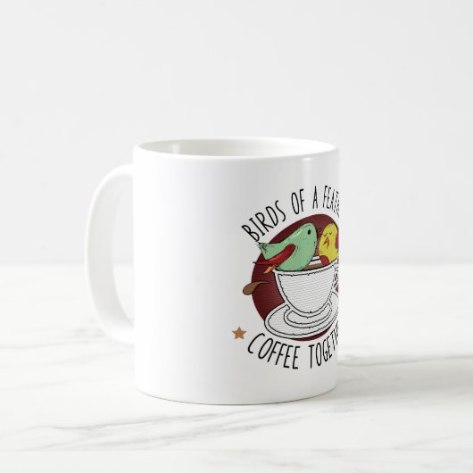 MUG OISEAUX D'UN CAFÉ DE PÂTE ENSEMBLE (Devant gauche)