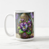 Mug Oiseaux en fleurs Pied violets Fleur sauvage Oeuf (Gauche)