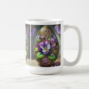 Mug Oiseaux en fleurs Pied violets Fleur sauvage Oeuf
