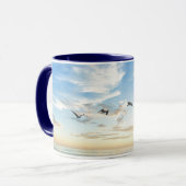 Mug Oiseaux en vol au-dessus de l'océan (Devant gauche)