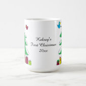 Mug Oiseaux et Arbre Premier Noël de Bébé (Centre)