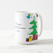Mug Oiseaux et Arbre Premier Noël de Bébé (Devant droit)