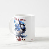 Mug Oiseaux et café Céramique mignonne (Devant gauche)