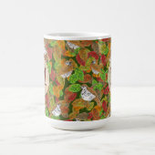 Mug Oiseaux et feuilles d'automne monogramme initial p (Centre)