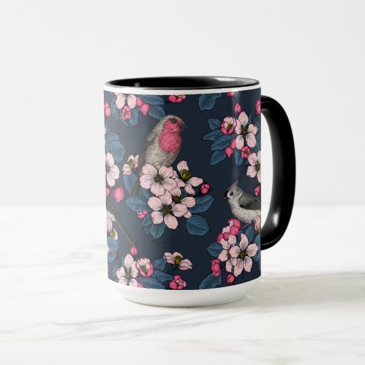 Mug Oiseaux et fleurs (Devant droit)