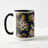 Mug Oiseaux et fleurs en noir (Gauche)