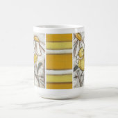 Mug Oiseaux et fleurs - Oiseaux jaunes et rayures (Centre)