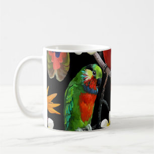 Mug Oiseaux exotiques Belles Fleurs Motif