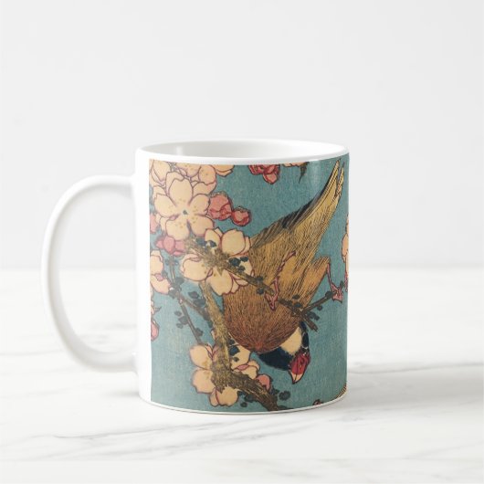 Mug Oiseaux Fleurs Hokusai Art Japonais (Gauche)