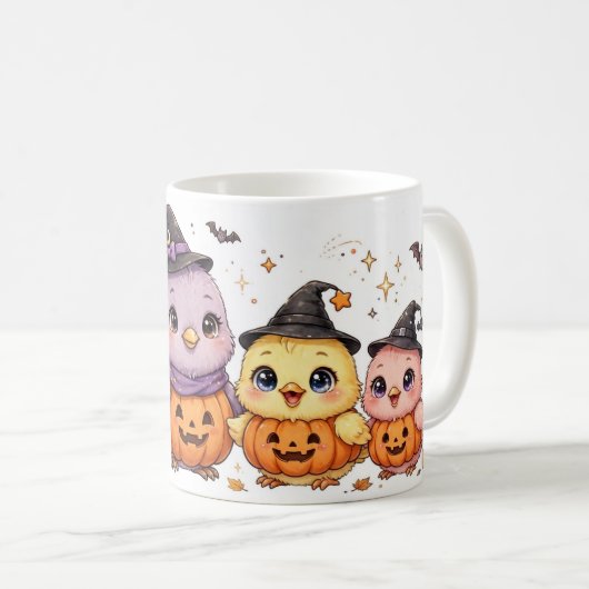 Mug Oiseaux Halloween, Mignon (Devant droit)