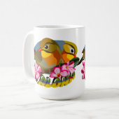 MUG OISEAUX LEIOTHRIX À BILLE ROUGE—ALOHA (Devant gauche)