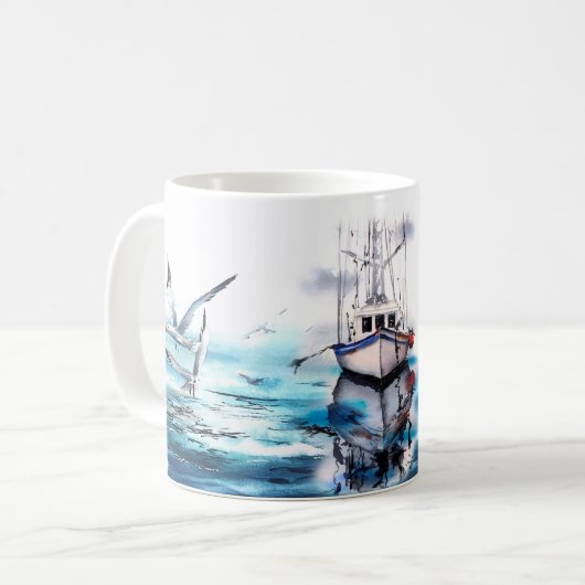 Mug Oiseaux marins (Devant gauche)