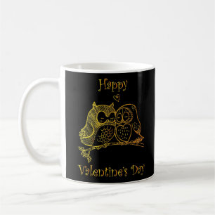 Mug Oiseaux mignons Amour Chouette Couple Ligne Romanc