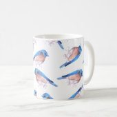 Mug Oiseaux mignons d'aquarelle orientale d'oiseaux (Devant droit)