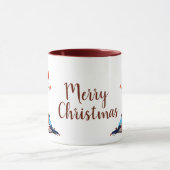 Mug Oiseaux mignons Robin sur le Berry Rouge (Centre)